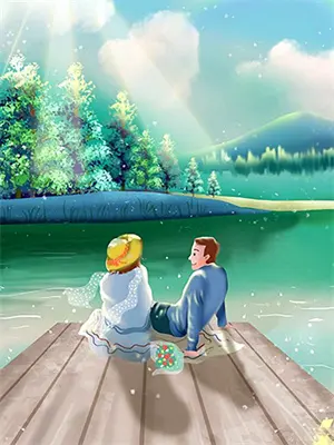 春风拂过苍翠松柏